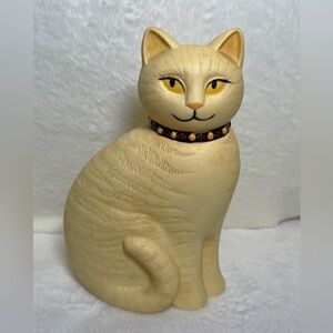 Vintage Crowning Touch Ceramic Cat Figurine 9.25” collectible